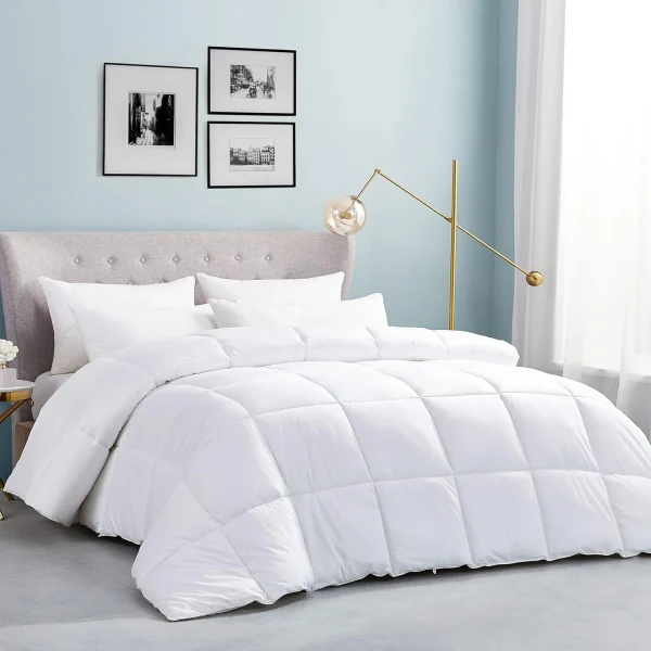 Size Hard-to-FIND 75 Oz FillWeight Goose Down Alternative Comforter, 600 Thread Count 100% Egyptian Cotton Cover, 700 Fill Power - Image 2